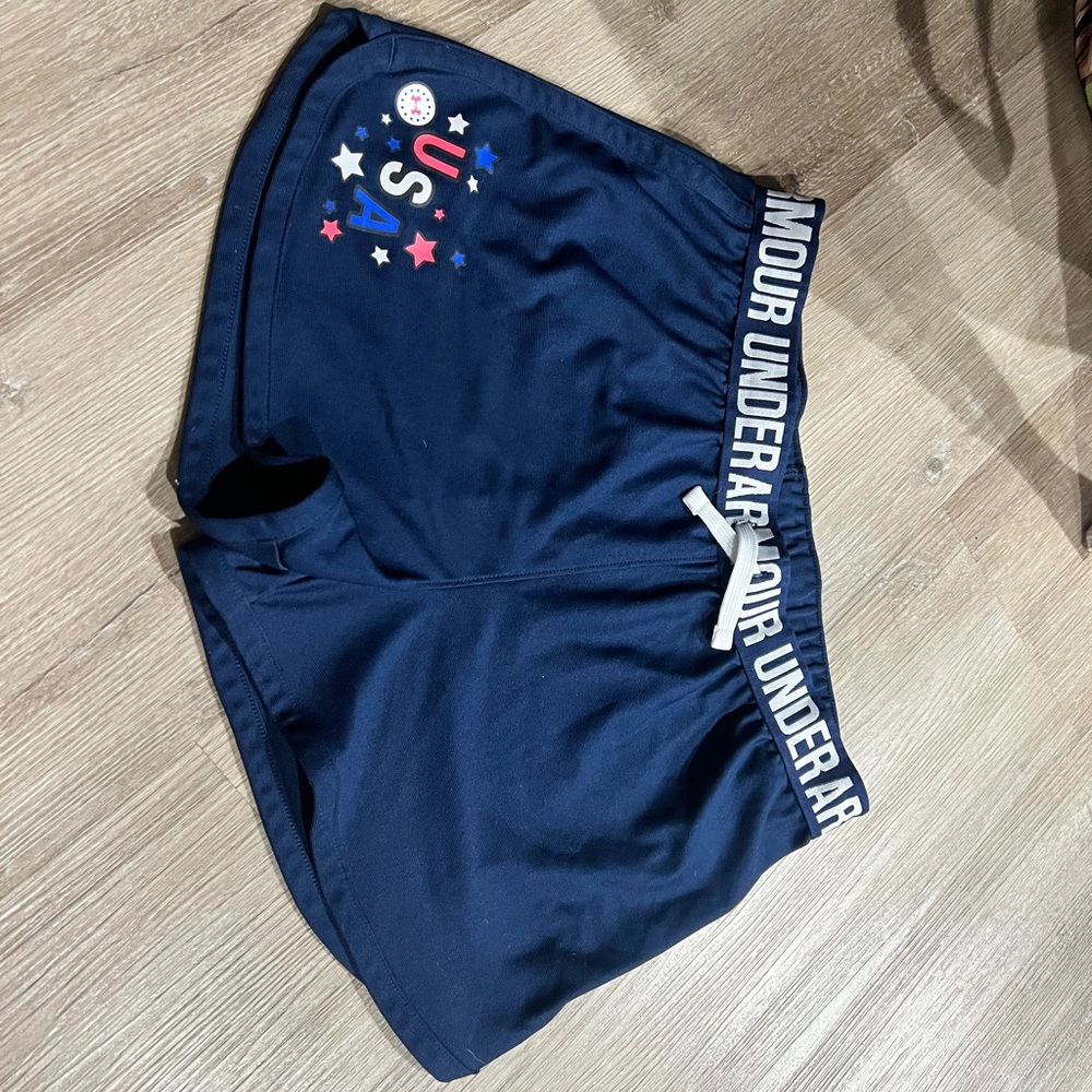 Under Armour Women's USA Navy Athletic Shorts